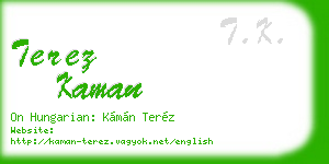 terez kaman business card