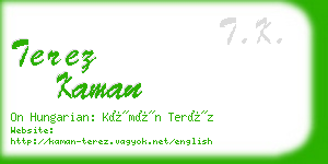 terez kaman business card